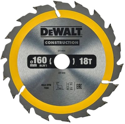DeWALT Cirkelzaagblad voor Hout | Extreme | Ø 184mm Asgat 16mm 28T - DT4031-QZ