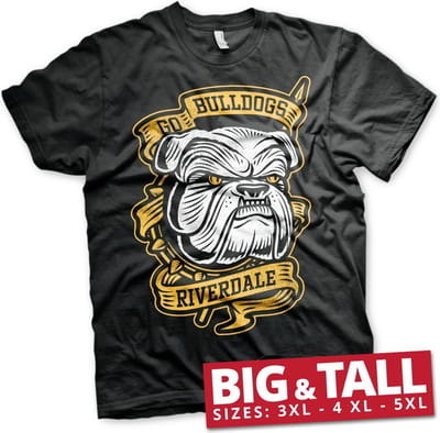 Riverdale Go Bulldogs T-shirt voor grote maten, zwart