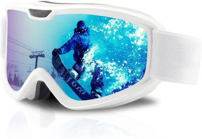 TOVBMUP Skibrillen - Skibrillen voor mannen en vrouwen - UV-bescherming en anti-condens skibrillen - Perfect voor wintersport, skiën, schaatsen - Geschikt voor brildragers