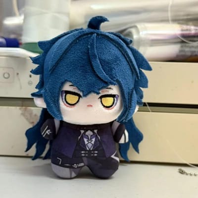 10cm Anime Game Genshin Impact Flins Kawaii Cosplay Katoenen Pop Zeester Lichaam Cartoon Mini Zachte Pluche Speelgoed Figuren Fans Cadeau gray