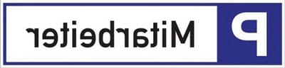 Parkeerplaatsbord - Medewerkers parkeerplek - Bedrijfsruimte markeren - Aluminium uitvoering - 46x11 cm - Wit blauw zwart