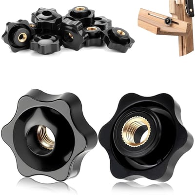 Set van 12 M10 Knurled Moeren met 38mm Diameter voor Fitnessmachines, Gereedschap en Meubelinstallaties