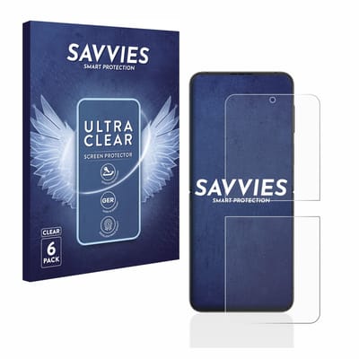 Savvies - Screenprotector voor Samsung Galaxy Z Flip 4 - Folie Beschermfolie transparant 6 Stuks