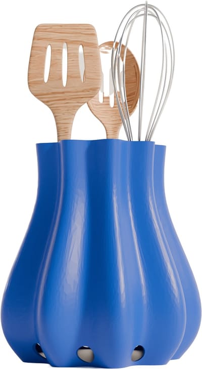 Fiastra Bulbo keukengereihouder - spatelpot - aanrecht organizer - blauw