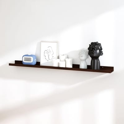 Zwarte Wandplanken van Hout, Set van 1, 120 cm - Moderne Planken voor Foto's, Wanddecoratie en Interieur in Woonkamer, Slaapkamer, Badkamer en Keuken