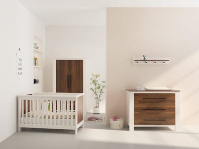 Born Lucky Dallas Babykamer 3-Delig – Ledikant, Commode en Kast – Vanaf Geboorte tot ca. 2,5 Jaar