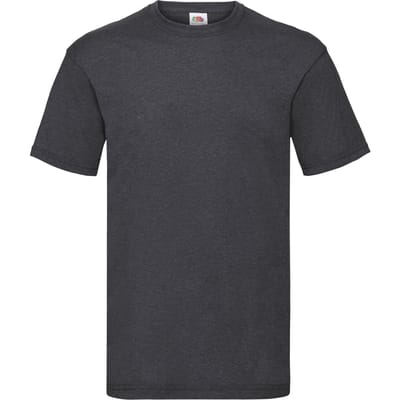 Fruit of the Loom Unisex Adult Waardevol T-Shirt (Donkergrijze heide)