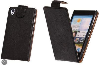 BestCases Zwart Kreukelleer Flipcase Sony Xperia Z1