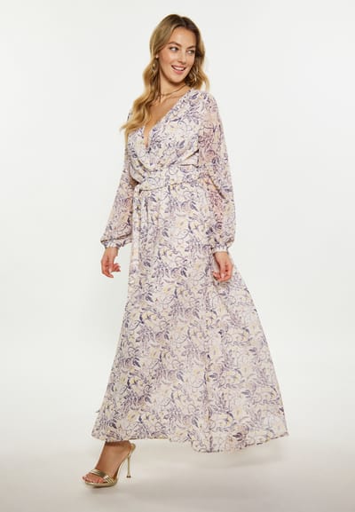 Faina Jurk Dames wit lila