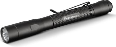 Favour LED Zaklantaarn - 2 AAA Batterijen - 250 Lumen (90m) - Waterdicht IP66 - Met Clip