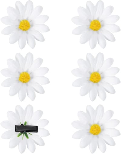 Madeliefjes Haarspelden - Bloem Haarklemmen - Haarstyling - Robuust Materiaal - 4 cm - Wit