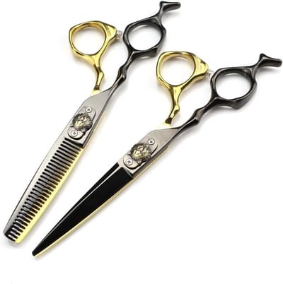 Haarknip Scharen - Kappersgereedschap - Haar Styling - Ergonomisch Ontwerp - 6 Inch - Zilver
