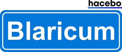 Hacebo - Plaatsnaam Sticker - 29x10 CM - Blaricum sticker - Verkeersborden sticker - grappige cadeaus - Blaricum