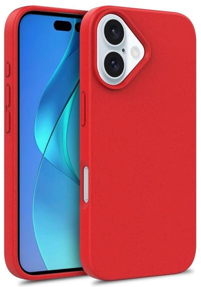 Mobiq - Flexibel Eco Hoesje geschikt voor iPhone 17 - rood
