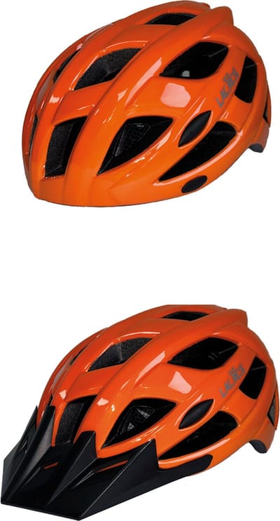 Lacros - Fietshelm oranje - Large 56-60cm - Dames en Heren - met afneembaar zonnevizier