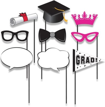 Haza foto prop set Geslaagd - 10-delig - diploma uitreiking/afstudeer feest - photo booth