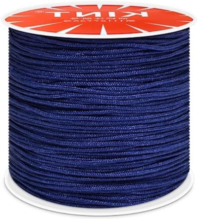 Macramé Koord 0.8mm - Nylon Touw voor Armbanden, Sieraden en Ambachtelijk Werk - Marineblauw Kleur