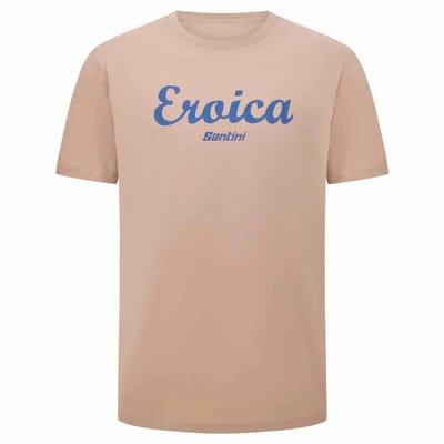 Santini Eroica Cipressi T-shirt Met Korte Mouwen Beige S