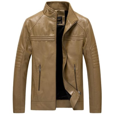 Nieuwe herenleren jassen voor herfst en winter, heren motorleren jassen met opstaande kraag, trendy jassen 4XL
