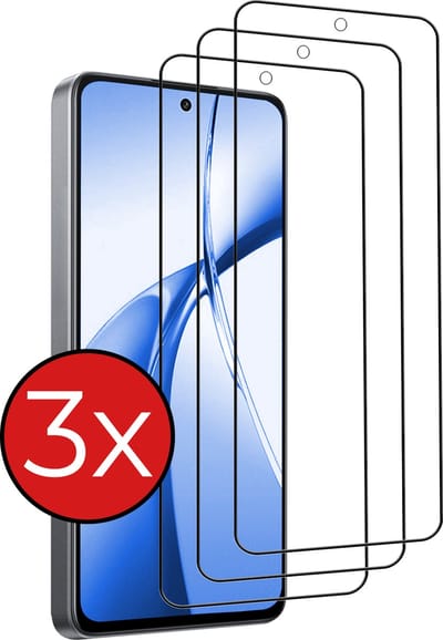 Screenprotector - 3 Stuks - Geschikt voor OnePlus Nord CE4 - Full Cover - Beschermglas - Gehard Glas - Tempered Glass - Screen Protector