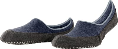FALKE Cosyshoe Noppen op de zool wol huissokken heren blauw - maat 37-38