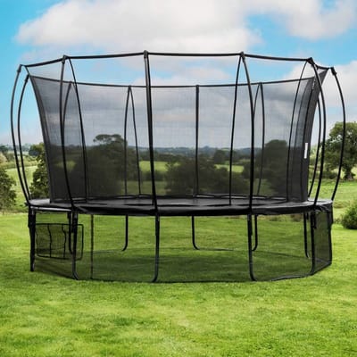 Trampoline Veiligheidsnet - Buitennet - Veilig Springen - Met Handige Opbergzakken - 8FT Diameter - Zwart