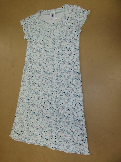 Petit Bateau - Nachthemd - Slaapkleed  groen - bloem -  4 jaar  102