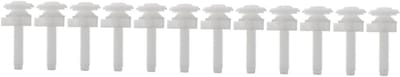 Toiletbril Schroeven - Bevestigingsbouten - Toilet Reparatie - Duurzaam Kunststof - 12 Stuks - Wit