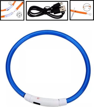 LOUZIR Led Honden Halsband - Geschikt Voor Viervoeter Tussen 20-70 CM - Usb Oplaadbaar - Hond Lampje - Lichtgevende Hondenhalsband - Dog Collar