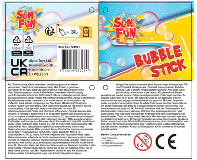 Bellenblaas stick speelgoed 120ml 37cm set van 24 multi kleuren.