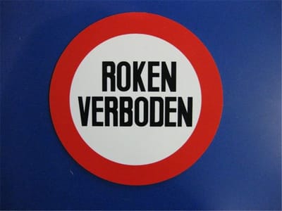 Repko bord rond "roken verboden"