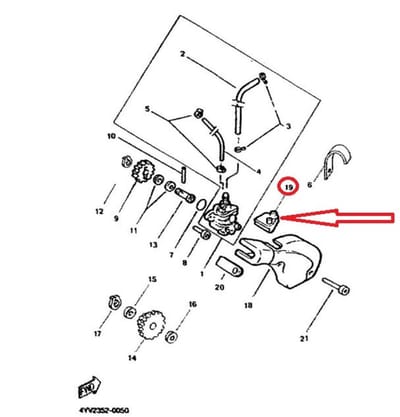 Plastique divers origine pour Moto MBK 50 Xpower 4YV-E31740 / Passage durite Neuf