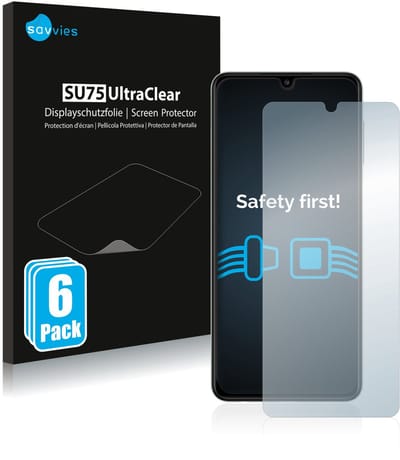 Savvies - Screenprotector voor Samsung Galaxy A22 4G - Folie Beschermfolie transparant 6 Stuks