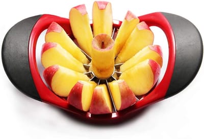 DailySupplies® Appelsnijder - Appel Snijder -Zwart met rood