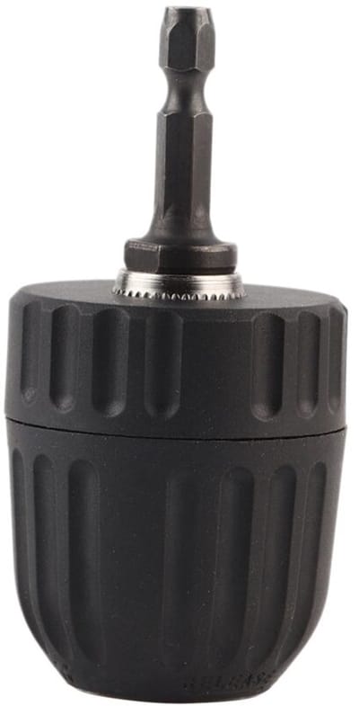 Snelwisseladapter voor 3/8-24UNF sleutelloze boorkoppen, bewerkingsbereik 0,8-10 mm, met 1/4-inch zeskantschacht.
