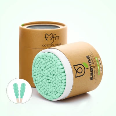 Wattenstaafjes - Mint - 200 stuks - Oorstokjes - Duurzaam - Oorstaafjes