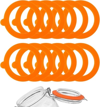 12 Stuks Silicone Jar Gaskets - Silicone Seals en Luchtdichte Deksel voor Glazen Potten en Mason Jar Gebruik