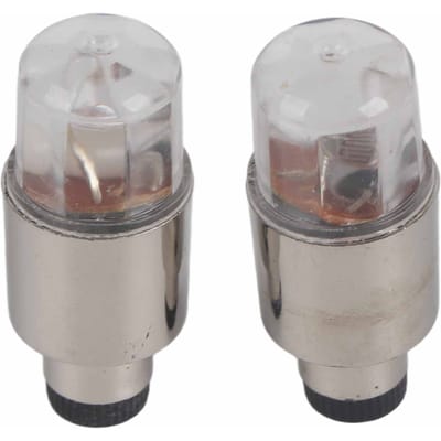 2 Stuks Wielverlichting Auto Fiets Wiel Band Ventiel Stof Licht Spaak Knipperlichten voor Auto Vrachtwagen SUV gray