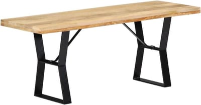Massief Houten Bank voor Hal, Gang of Eetkamer - Industrieel Design
