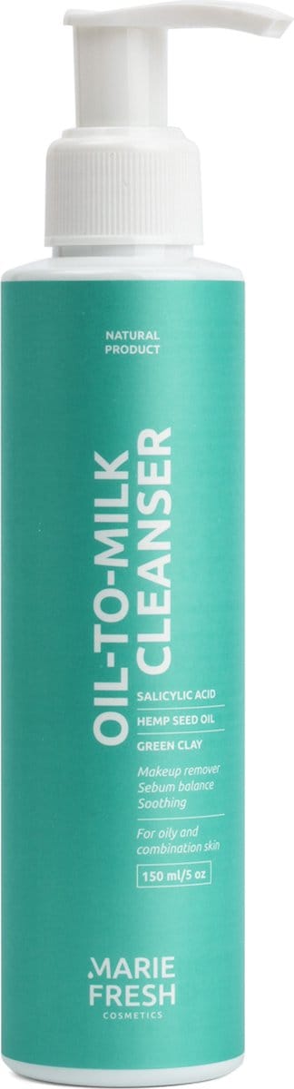 Marie Fresh Cosmetics Oil to milk cleanser - Gecombineerde & Vette Huid - Huidverzorging Skincare - Reinigingsolie - oil cleanser - cleansing milk - Make up remover - Cleansing oil - Cleanser face - Gezichtsreiniger 150ml