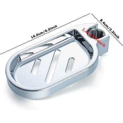 Verstelbaar voor 2.2/2.4/2.5cm Home Rail Schuif Zeepschaal Zilveren Zeepbakje Plaat Bad Douche Home Badkamer Armatuur 2.4cm