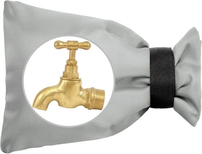 Outdoor Faucet Covers voor Winter - Grote Isolatie Bescherming - Waterdicht en Dikke Thermische Kraan Beschermhoes Tegen Vorst en Barsten (Grijs)