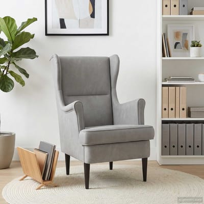 vidaXL - Fauteuil - Lichtgrijs - Fluweel