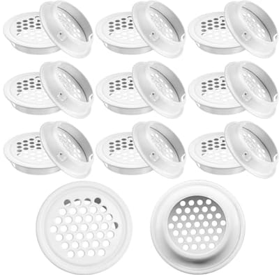 Ronde Roestvrijstalen Ventilatieafdekkingen - 20 Stuks, 35 mm
