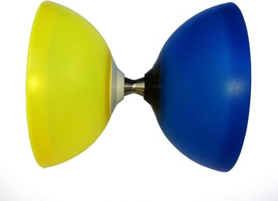 Diabolo Speelgoed - Jojo Bal - Jongleren Leren - Beginnersmodel - 14x13x13 cm - Blauw Geel