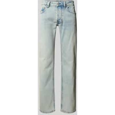straight fit jeans van katoenmix
