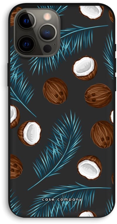 Case Company® - Hoesje geschikt voor iPhone 12 Pro Max hoesje - Kokosnoot - Biologisch Afbreekbaar Telefoonhoesje - Bescherming alle Kanten en Schermrand