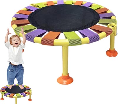 Fitness Trampoline - Oefen Springbed - Thuis Sporten - Stille Opvouwbare - 45 x 16 cm - Kleurrijk