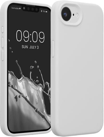 kwmobile telefoonhoesje geschikt voor Apple iPhone 17e / iPhone 16e - TPU backcover met siliconen coating - Smartphone case in wit