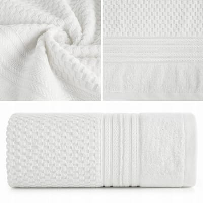 Luxe Katoenen Badhanddoek Davos Wit 50x90 cm - 500 gsm